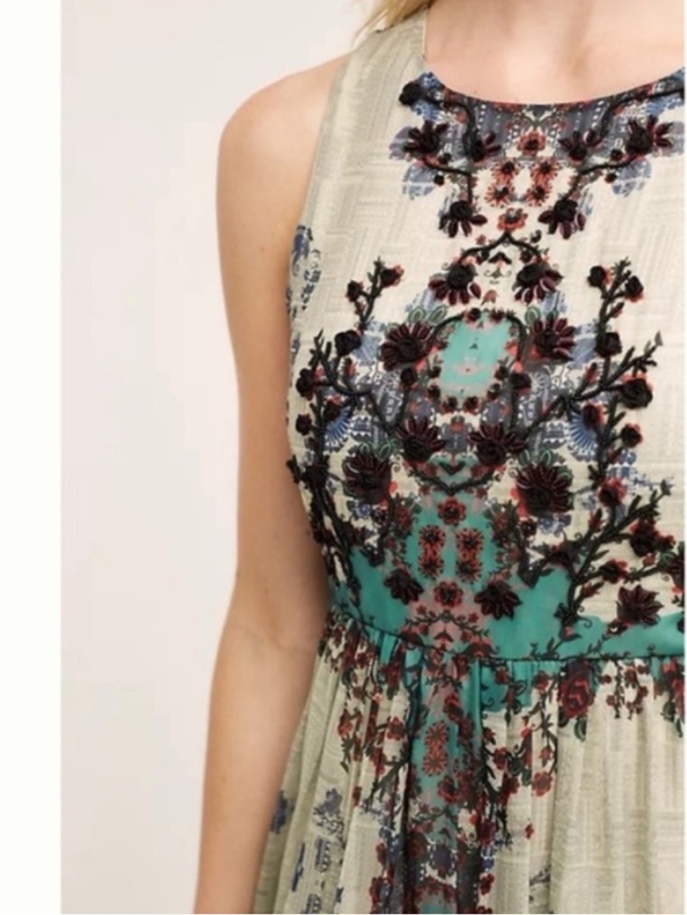 ANTHROPOLOGIE Bhanuni by Jyoti Madera Maxi Dress Sleeveless Floral size 2P - Picture 5 of 16